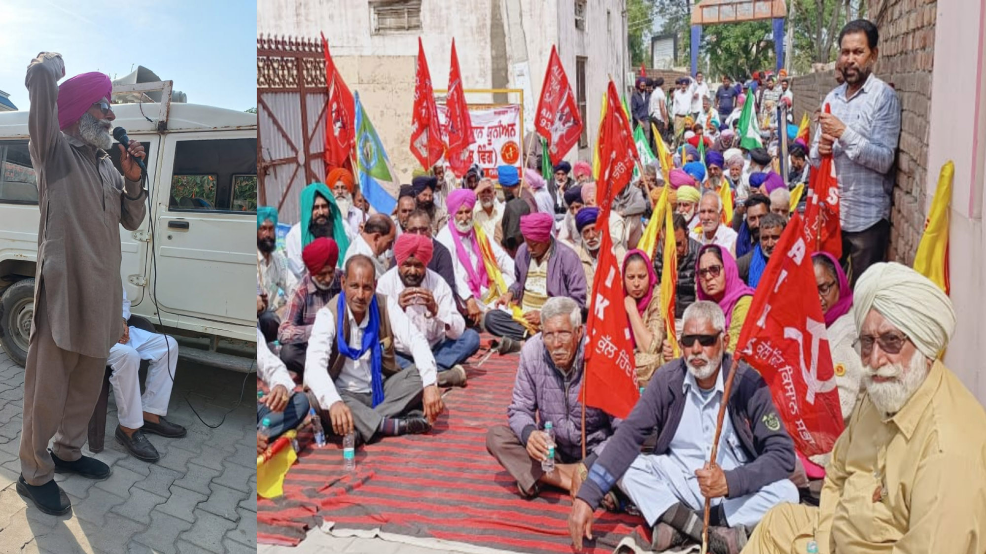 Farmers' organizations gheraoed the house of MLA Dr. Sukhi